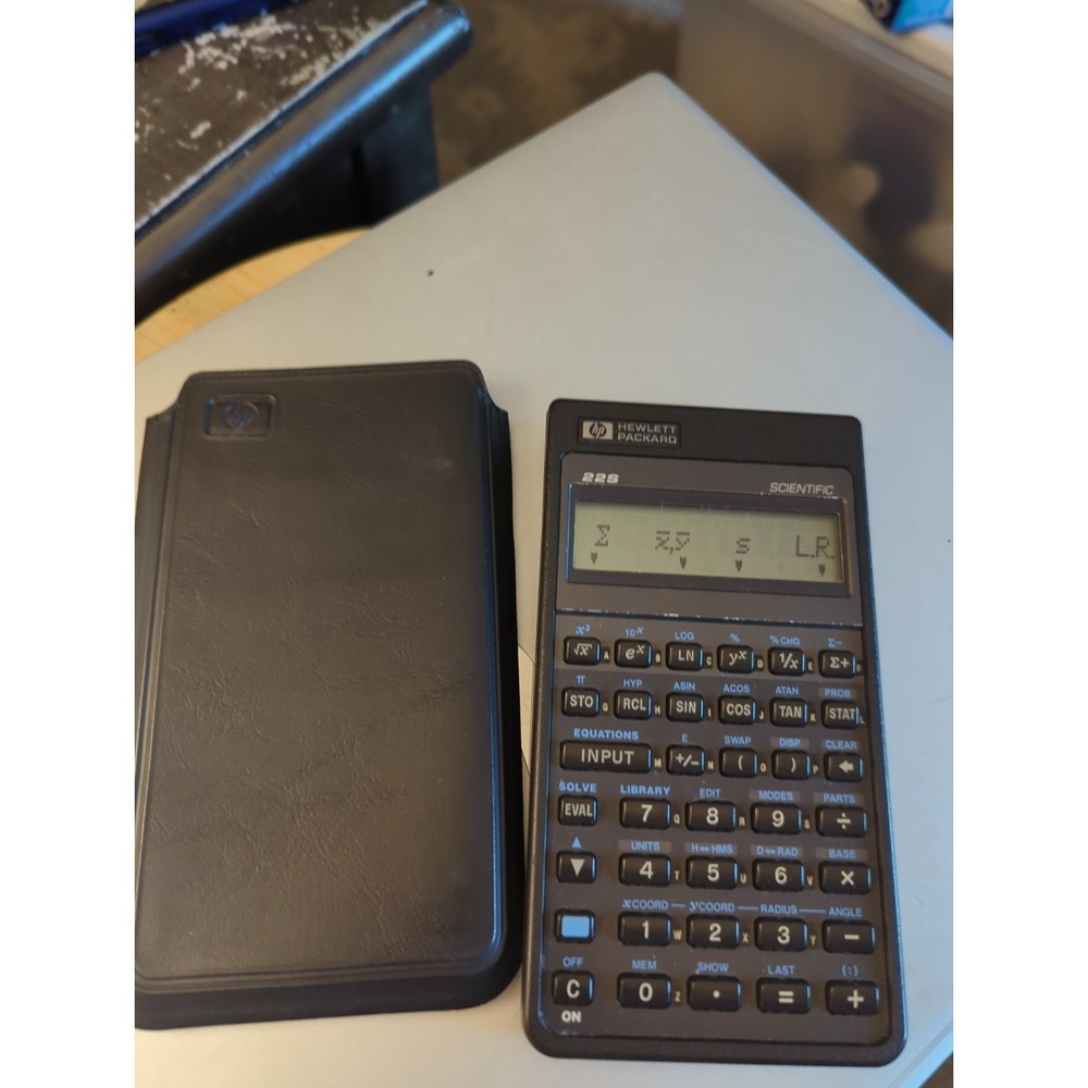 Vintage HP 22S Scientific Calculator w/ Original Leather Case - New Batteries